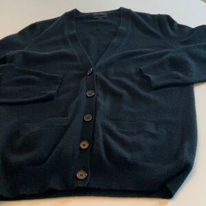 JCrew black cashmere cardigan
